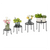 4 Round Ironwork Plant Racks With 4-1 Black Paint Prints T575-S0671279704