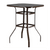 Wrought Iron Glass High Bar Table Patio Bar Table Brown T575-S0671266770