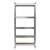 150 x 75 x 30cm 5 Tiers Galvanizing Storage Rack Gray T575-S0671276973