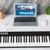 88-Key Portable Full-Size Semi-weighted Digital Piano Keyboard-White B593-MU10068