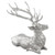 Standing Reindeer Statue Aluminum Deer Sculpture for Indoors Christmas Decor-Silver - Color: Silver D681-HZ10177SL