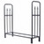 4 Feet Outdoor Heavy Duty Steel Firewood Wood Storage Rack - Color: Black D681-GT3191