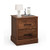 Wood Compact Floor Nightstand with Storage Drawers-Rustic Brown - Color: Rustic Brown D681-JV10795WN