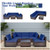 6 Pieces Patio Rattan Furniture Set with Cushions and Glass Coffee Table-Navy - Color: Navy D681-HW67937NYA+
