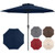 Outdoor Heavy Duty Market Umbrella with Crank Handle and 8 Sturdy Ribs-Navy - Color: Navy D681-NP12130NY