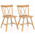 Farmhouse Kitchen Dining Chair Set of 2 with Rubber Wood Frame-Natural - Color: Natural D681-JV12282NA