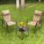 3 Pieces Patio Bistro Furniture Set with Adjustable Backrest-Brown - Color: Brown D681-NP10222CF