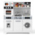Pretend Play Kitchen Wooden Toy Set Kitchen Accessory Playset with Real Lights Sounds-White - Color D681-TP10236WH