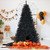 Black Artificial Christmas Halloween Tree with Purple LED Lights-7 ft - Color: Black - Size: 7 ft D681-CM23524US