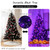 Black Artificial Christmas Halloween Tree with Purple LED Lights-7 ft - Color: Black - Size: 7 ft D681-CM23524US