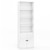 71 Inch Freestanding Bookshelf with 6 Shelves and 2-Door Cabinet-White - Color: White D681-CB10514WH