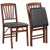Set of 2 Folding Chairs with Padded Seat and Rubber Wood Frame-Brown - Color: Brown D681-JV10978BN