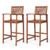 2 Pieces Outdoor Acacia Wood Bar Chairs with Sunflower Backrest and Armrests - Color: Brown D681-NP10735