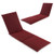 Outdoor Chaise Lounge Cushion Patio Furniture Folding Pad with Fixing Straps-Red - Color: Red D681-NP11525RE-1