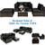 5 Pcs Outdoor Patio Rattan Furniture Set Sectional Conversation with Cushions-Black - Color: Black D681-HW68679ADK+