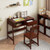 Kids Desk and Chair Set with Storage Drawer and Hutch-Brown - Color: Brown D681-HY10356BN