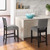 38.5/43.5 Inch Set of 2 Counter Height Chairs with Solid Rubber Wood Frame-S - Color: Gray - Size: S D681-JV11370GR-2