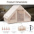 Inflatable Camping Tent 2/4/6 People Glamping Tent for Family Camping with Pump-Beige - Color: Beige D681-NP11652BE