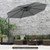 10 Feet Offset Hanging Umbrella with Base and Infinite Tilt-Gray - Color: Gray D681-NP12245HS