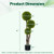 4 FT Artificial Boxwood Topiary Ball Tree in Weighted Pot with Triple Ball - Color: Green D681-HZ10233
