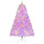 6 FT Flocked Artificial Xmas Tree Hinged with 350 LED Lights - Color: Pink - Size: 6 ft D681-CM24508US