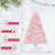6 FT Flocked Artificial Xmas Tree Hinged with 350 LED Lights - Color: Pink - Size: 6 ft D681-CM24508US