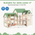 Wooden Corner Dollhouse Playset with 6 Rooms and 36 Pieces for Kids 3+ Years Old-Green - Color: Gre D681-TP10210GN