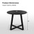 36 Inch Mid-Century Round Dining Table with Pedestal Base for Dining Room-Black - Color: Black D681-KC57274BK