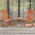 Outdoor Rocking Chair Solid Wood High Back Rocker with Slatted Seat - Color: Natural D681-OP71361