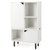 Stackable Bookcase with Adjustable Shelf and Cubes-White - Color: White D681-JZ10160WH