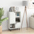 Stackable Bookcase with Adjustable Shelf and Cubes-White - Color: White D681-JZ10160WH