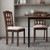 Set of 2 Wood Kitchen Chairs with Faux Leather Upholstered Seat-Coffee - Color: Coffee D681-KC56743OK
