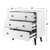4 Drawers Dresser Chest of Drawers Free Standing Sideboard Cabinet-White - Color: White D681-JZ10095WH