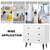 4 Drawers Dresser Chest of Drawers Free Standing Sideboard Cabinet-White - Color: White D681-JZ10095WH