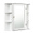Multipurpose Mount Wall Mirror Bathroom Storage Cabinet-White - Color: White D681-JV10446WH