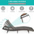 Patio Folding Adjustable Rattan Chaise Lounge Chair with Cushion-Turquoise - Color: Turquoise D681-OP70693TU