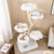 Freestanding Cat Tower with four Flower-shaped Platforms and Sisal Scratching Posts-White - Color:  D681-PV10226BE