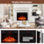 18/23 Inch Electric Fireplace Inserted with Adjustable LED Flame-23 inches - Color: Black - Size: 2 D681-FP10194US-BK