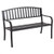 50 Inch Patio Garden Bench Loveseats for Outdoor - Color: Black D681-OP70535