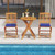 Outdoor Folding Chairs with Seat Cushions Set of 2-Navy - Color: Navy D681-HW73236NY