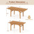 55 Inch Patio Dining Table Expandable for 6-8 People with Umbrella Hole - Color: Natural D681-HW73661