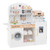 Kids Kitchen Set Wooden with Coffee Makers and Accessories-White - Color: White D681-TM10119WH