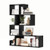 5-Tier S-Shaped Bookshelf Geometric Z-Shelf Bookcase with Open Cubes-Black - Color: Black - Size: 5 D681-JV11627DK