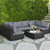 7 Pieces Sectional Wicker Furniture Sofa Set with Tempered Glass Top Coffee Table-Gray - Color: Gray D681-HW70659GR+