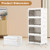 44 Gal 4-Pack Stackable Plastic Storage Bins with Lid for Bedroom Living Room-White - Color: White D681-JZ10328WH