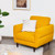 Modern Upholstered Accent Chair Single Sofa Armchair-Yellow - Color: Yellow D681-HV10186WL-22YE
