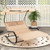 Outdoor 2 Persons Rocking Chaise Lounge with Canopy and Wheels-Beige - Color: Beige D681-NP11163BE