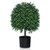 Artificial Boxwood Topiary Ball Tree Faux Bushes Ball Plants with UV Rated Leaves - Color: Green D681-HZ10238
