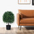Artificial Boxwood Topiary Ball Tree Faux Bushes Ball Plants with UV Rated Leaves - Color: Green D681-HZ10238
