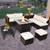 9 Pieces Patio PE Wicker Sectional Set with 50000 BTU Fire Pit Table-Off White - Color: Off White D681-NP10262DK+HW68592WH+